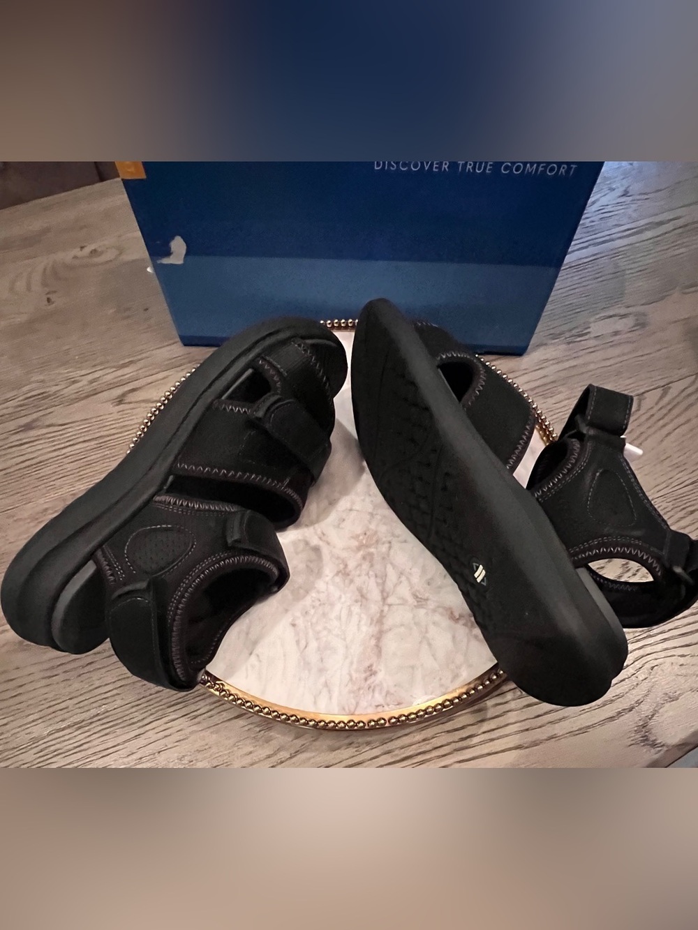 Nunn Bush Men’s Rio Vista Adjustable Strap Black Sandals | SZ. 9W (NWB) - Picture 7 of 7